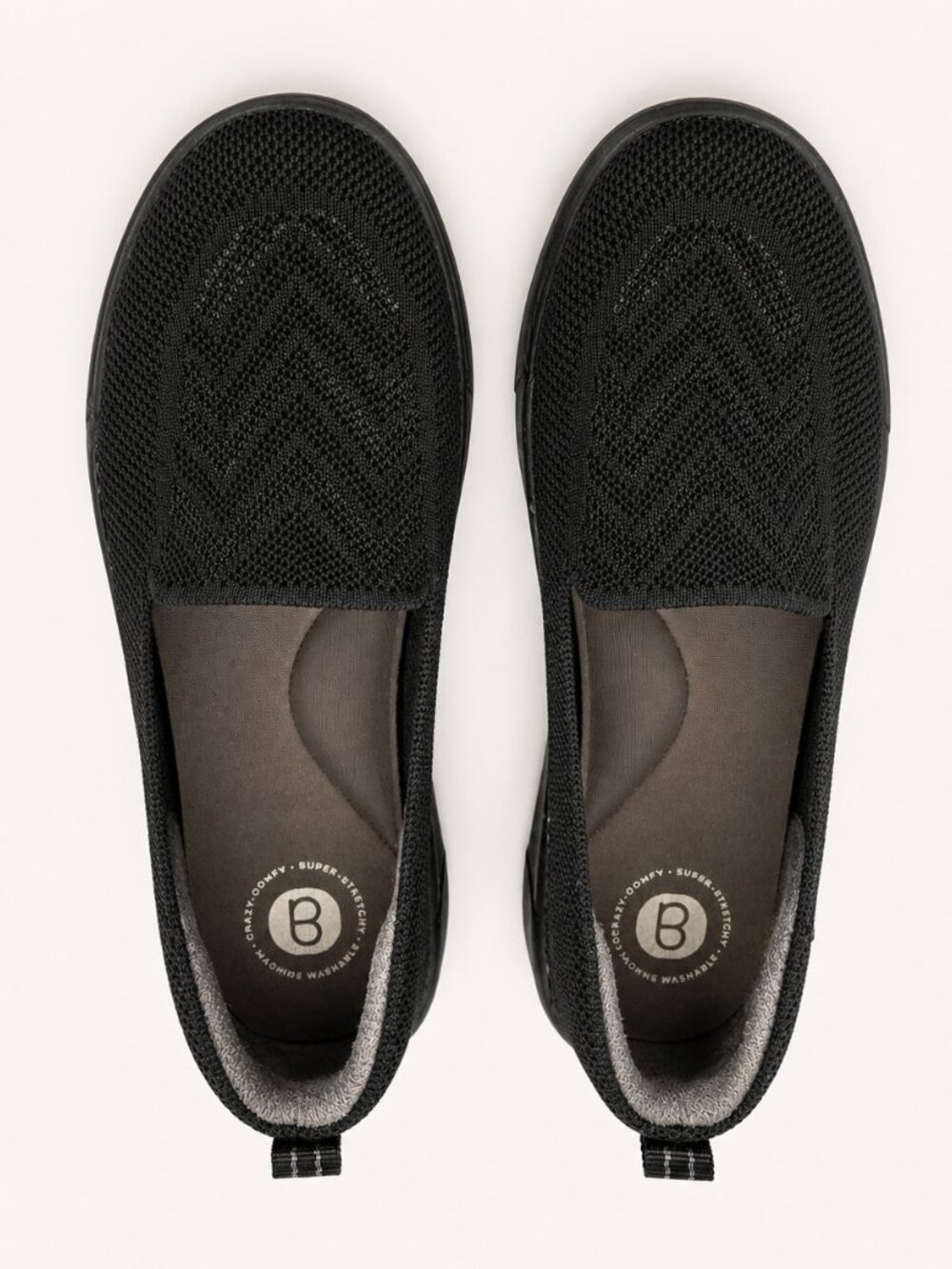 BZees March on Moc Slip-on Loafer Black Women's Size 7.5 Comfy Lightweight
